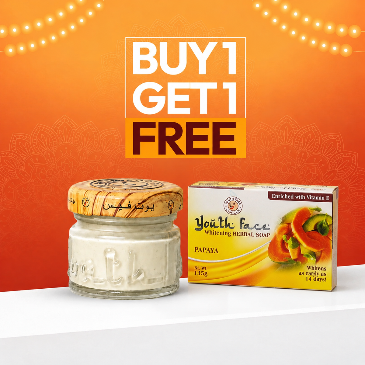 Youth Face Beauty Cream & Papaya Soap | Buy 1 Get 1 Free